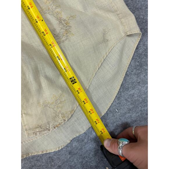 VINTAGE Van Heusen Van Dual Sport Shirt Mens Small Beige Short Sleeve Retro - Picture 3 of 7